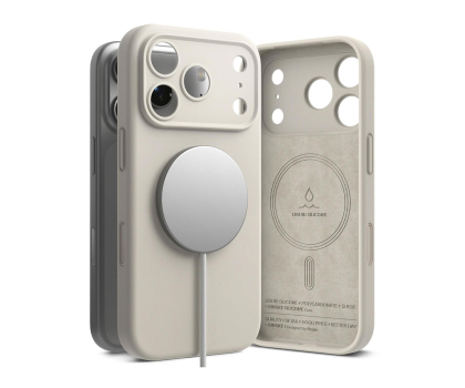 Etui do telefonów Ringke Silicone Magnetic Magsafe do Iphone 17 Pro Max Stone 8800328810440